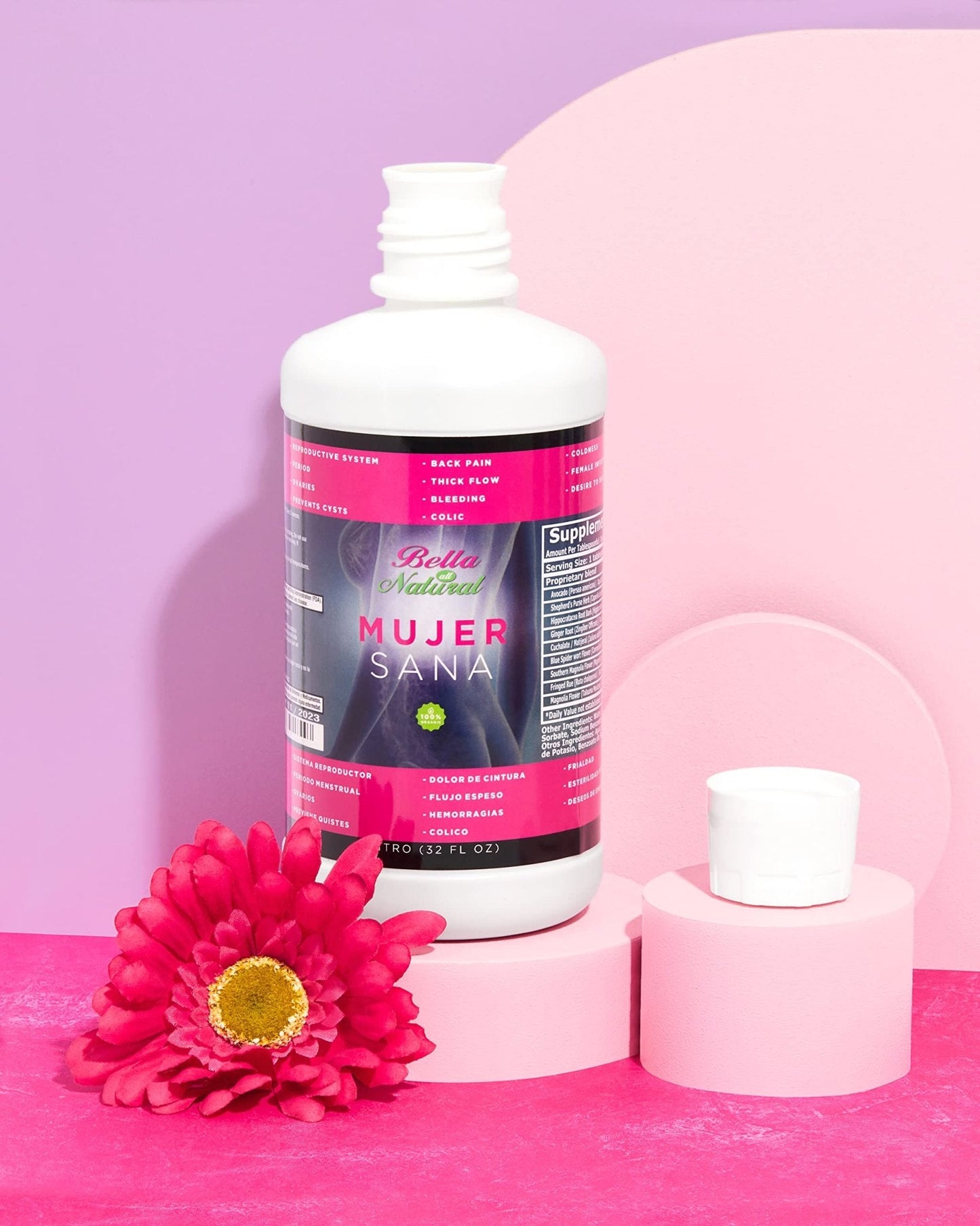 Bella All Natural Mujer Sana Healthy Woman, Hormonal imbalance, PCOS, Period Cramps - Maple Wellness Supplements
