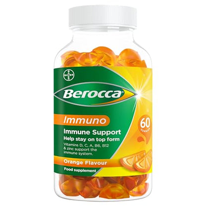 Berocca Immuno Gummy Vitamins, Orange Flavour, Bursting with Immune System - Maple Wellness Supplements