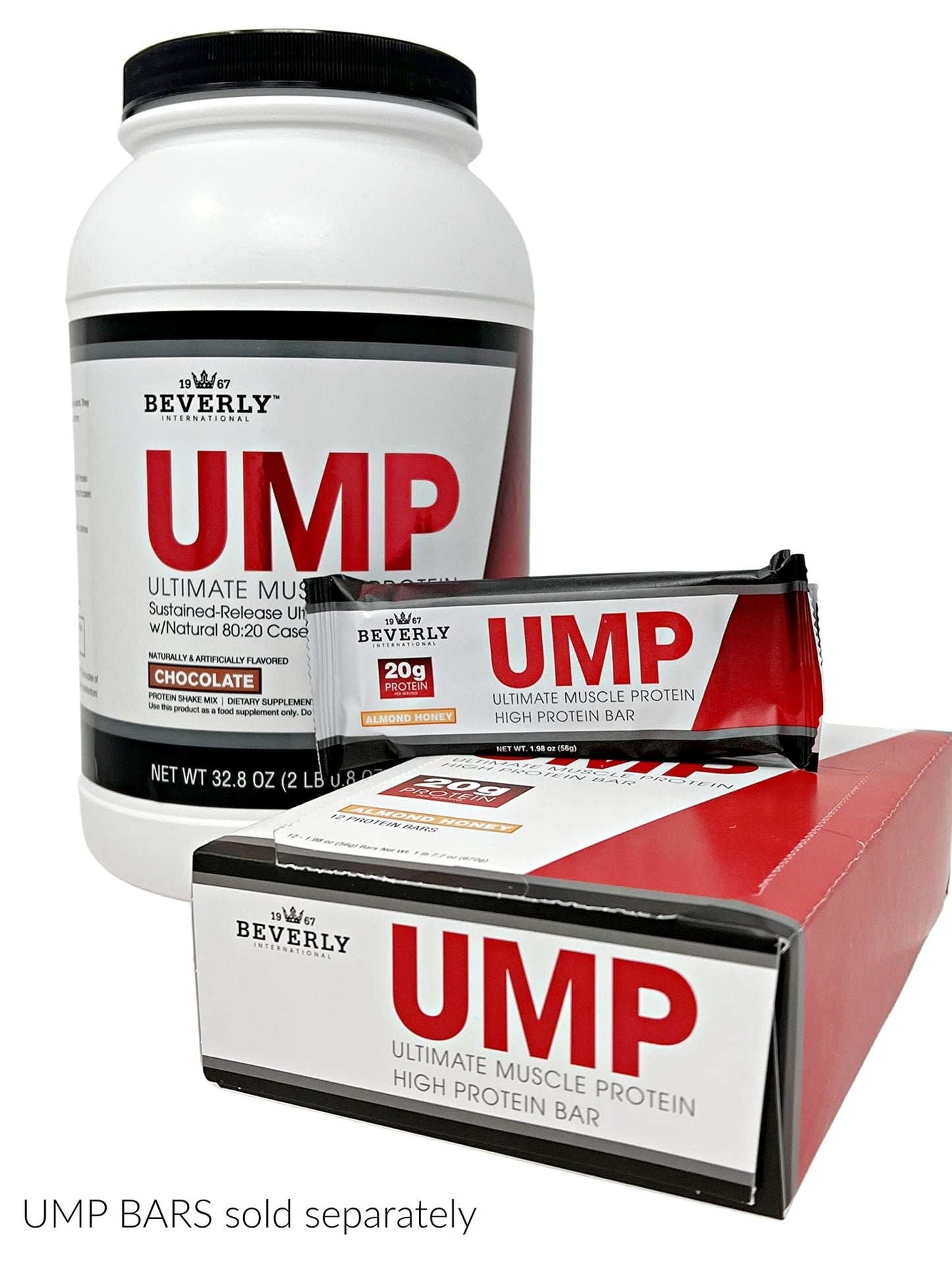 Beverly International UMP Protein Powder, Chocolate. Unique Whey-Casein Ratio Builds Lean Muscle. Easy to Digest. No Bloat. (32.8 oz) 2lb .8 oz - Maple Wellness Supplements