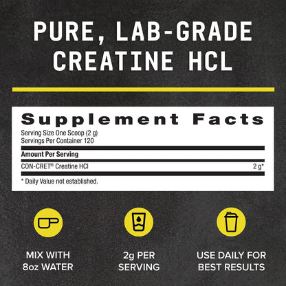 BEYOND RAW Science-Backed Creatine HCl Powder, Lab Grade, for Muscle Strength and Growth, Energy Production, Athletic Performance, Cognitive Support, - Maple Wellness Supplements