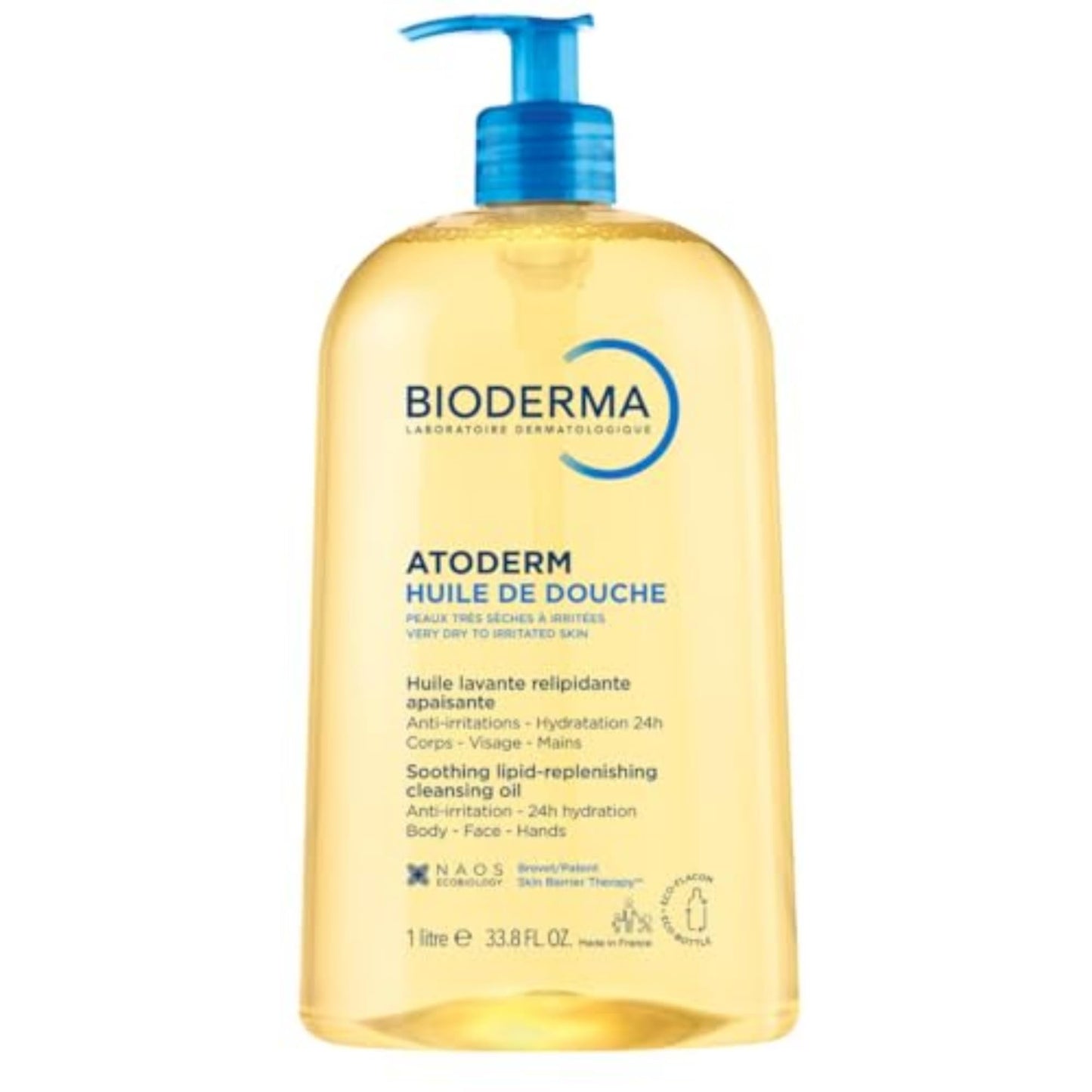 Bioderma Atoderm Shower Oil, Cleansing Oil For Face & Body, Nourishing Cleansing Oil For Dry to Atopic Sensitive Skin - Maple Wellness Supplements