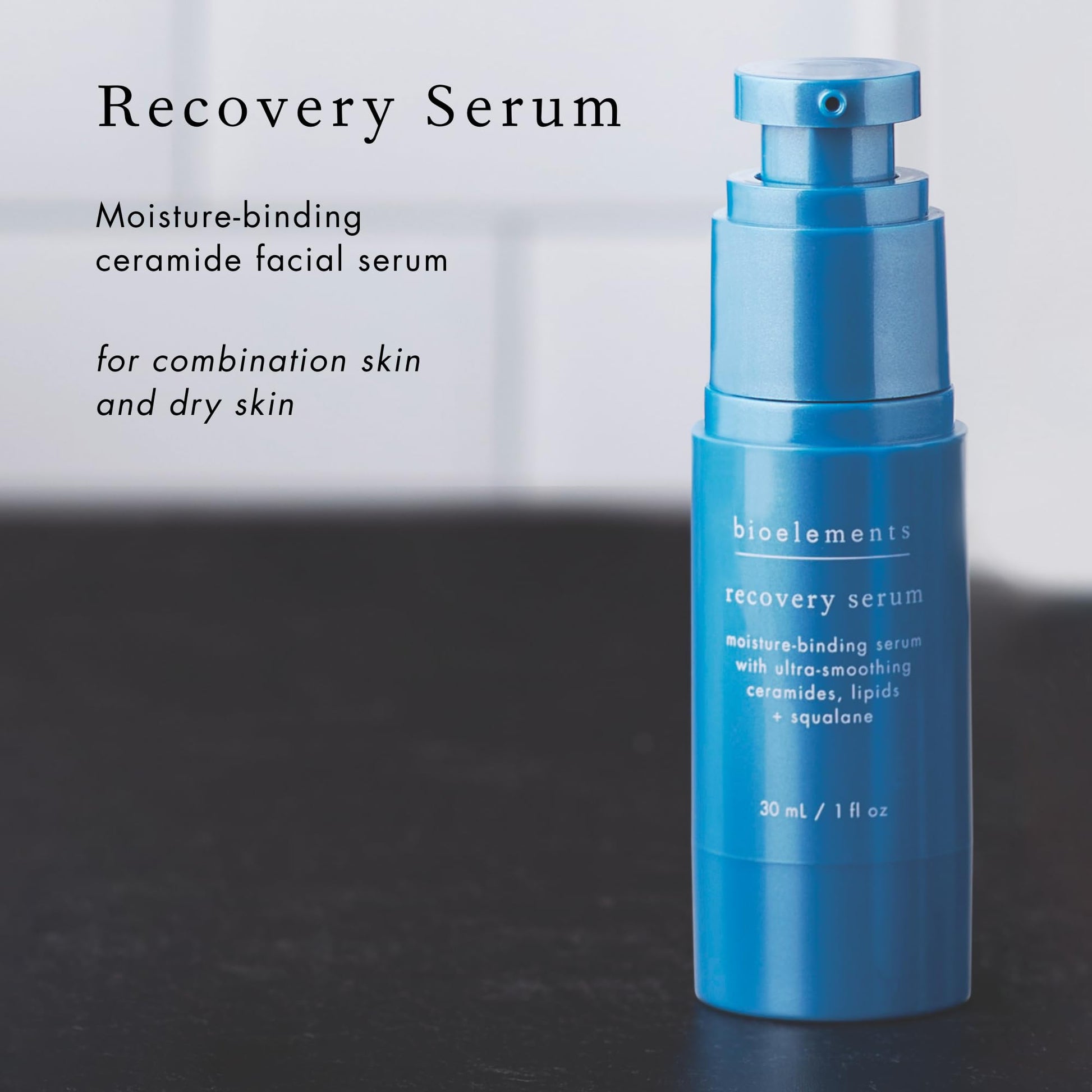 Bioelements Recovery Serum - 1 fl oz - Moisture-Binding Ceramide Facial Serum - For Dry & Combination Skin Types - Vegan, Gluten Free - Never Tested on Animals - Maple Wellness Supplements