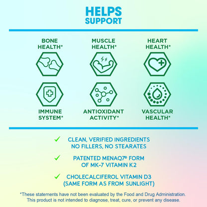 BioEmblem Vitamin D3 K2 Capsules (5000IU and 200mcg) - Patented MK7 and MK4 for 3-in-1 Complex Support - Vegetarian Vitamin D K2 Supplement for Teeth, Heart, Immune System - Non-GMO, 90 Caps - Maple Wellness Supplements