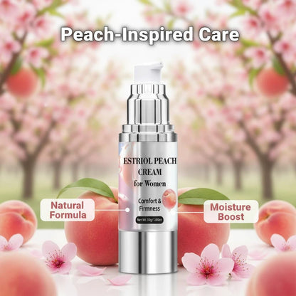 Bioidentical Estriol Cream for Women, Intimate Moisturizing Cream for Vaginal Dryness & Discomfort, Menopause Support (Peach Flavor) - Maple Wellness Supplements
