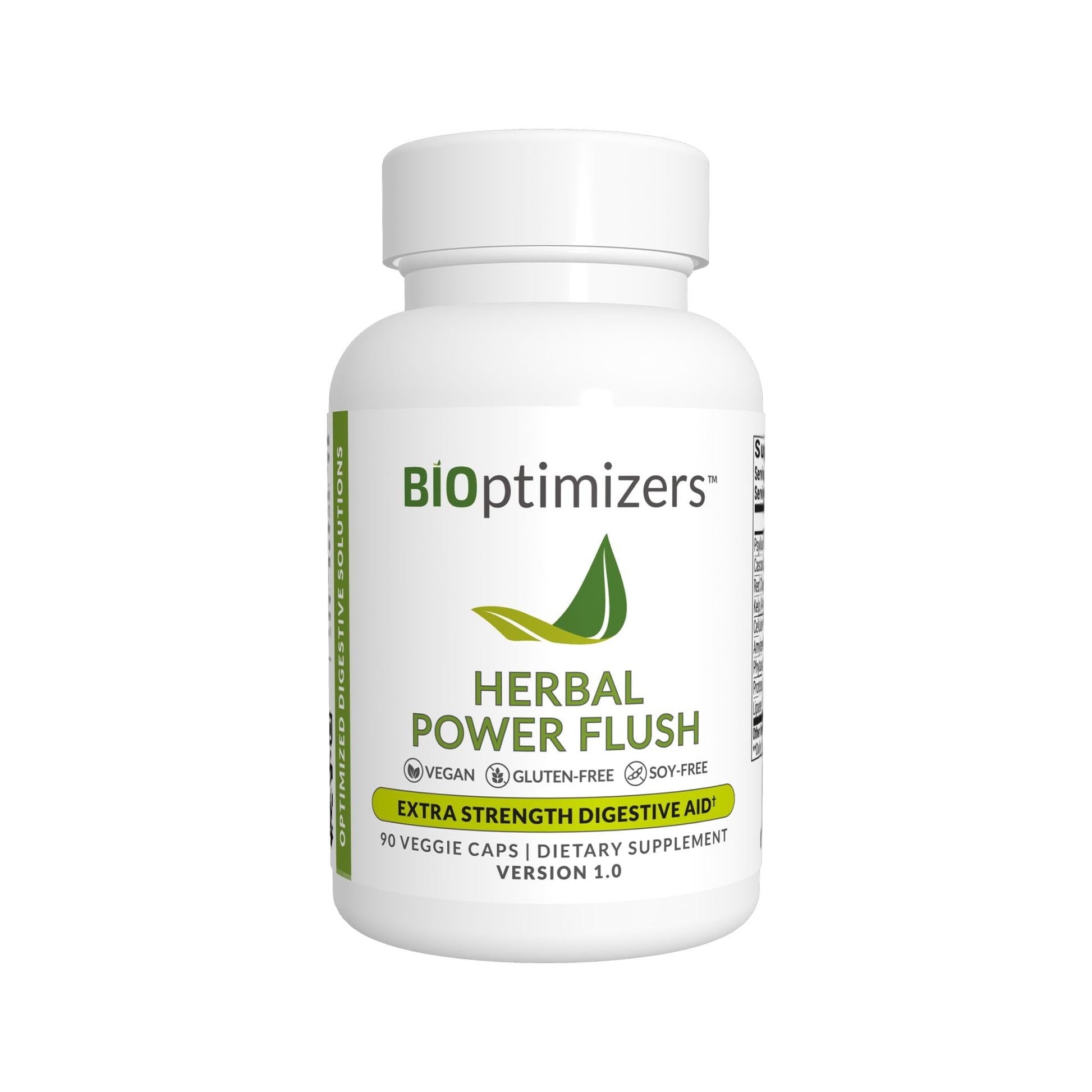 BIOptimizers Herbal Power Flush - Extra Strength Digestive Cleanse - Eliminate Toxins Improve Bowel Digestion - Maple Wellness Supplements