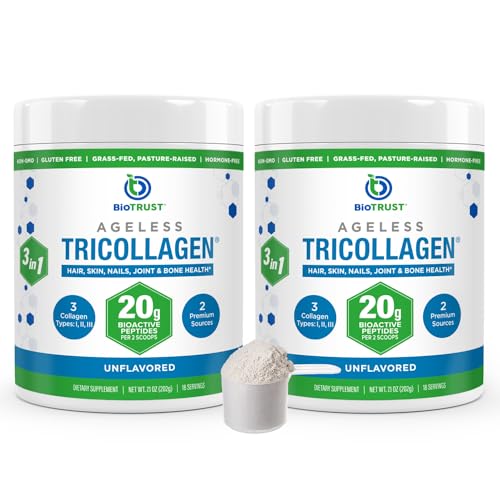 BioTrust Tri Collagen Powder - 3-in-1 Hydrolyzed Collagen Peptides Powder - Maple Wellness Supplements