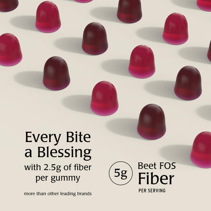 Blessments - Prebiotic Fiber Gummies for Adults & Kids with No Added Sugar- 5g (60 Count) High Fiber Supplement Gummies - Vegan - Keto Friendly - Digestive Health Supplements - Maple Wellness Supplements