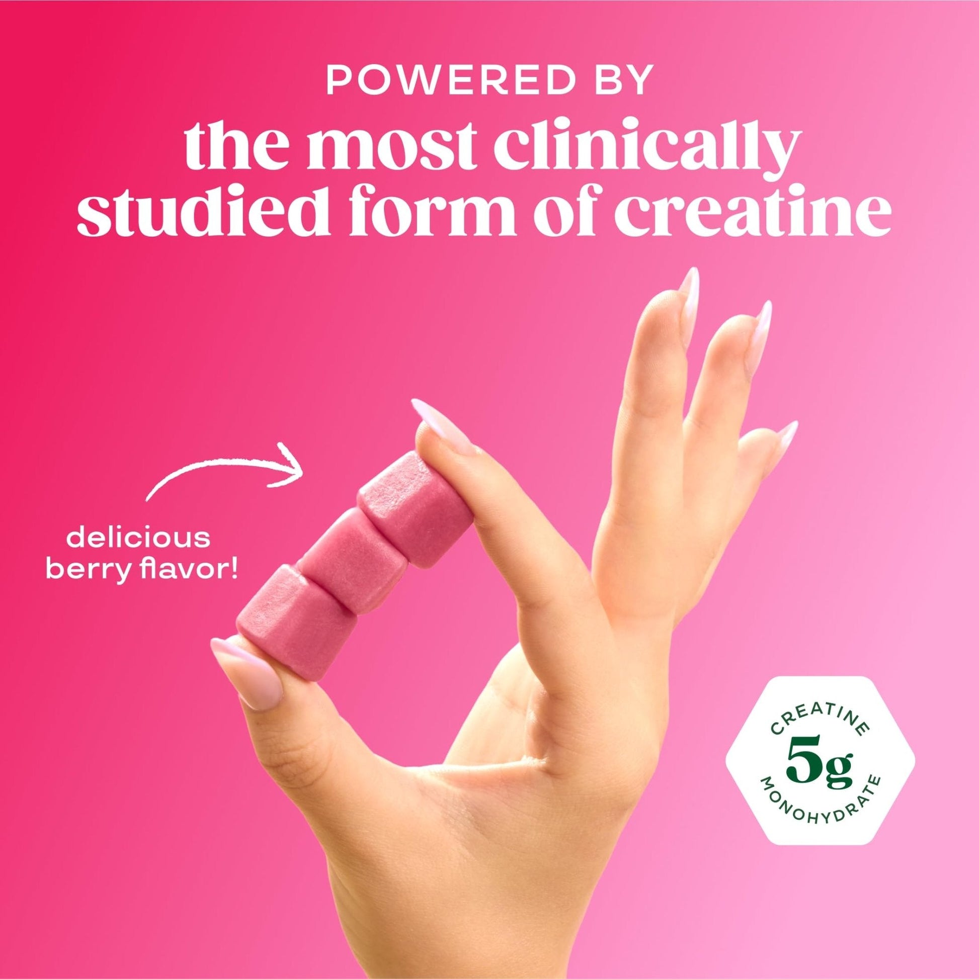 Bloom Creatine Monohydrate Gummies, 5g Per Serving, Sugar Free Creatine Gummy for Workout, Strength, Cognitive Health & Lean Muscle Support - Maple Wellness Supplements