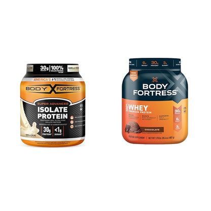 Body Fortress Super Advanced Isolate Protein Powder, Gluten Free, Vanilla Creme Flavored - Maple Wellness Supplements