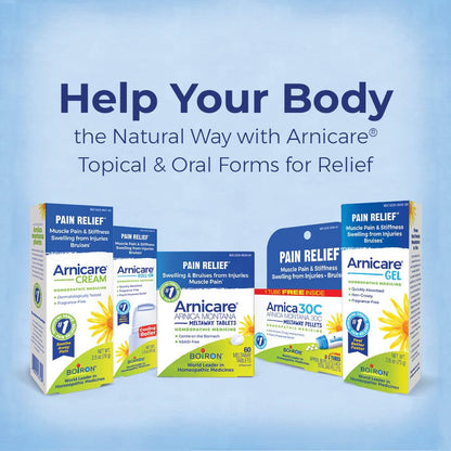 Boiron Arnicare Cream 4.2 oz (Twin Pack) for Joint Pain, Muscle Pain Relief, Swelling, Soreness, Stiffness, and Bruises - Fast Absorbing and Fragrance-Free Arnica - Maple Wellness Supplements