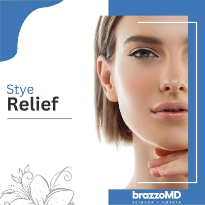 brazmedics brazzoMD Stye Relief - Physician-formulated - Assists Chalazions, Made with Arnica & Calendula 1.0 Fl Oz. - Maple Wellness Supplements