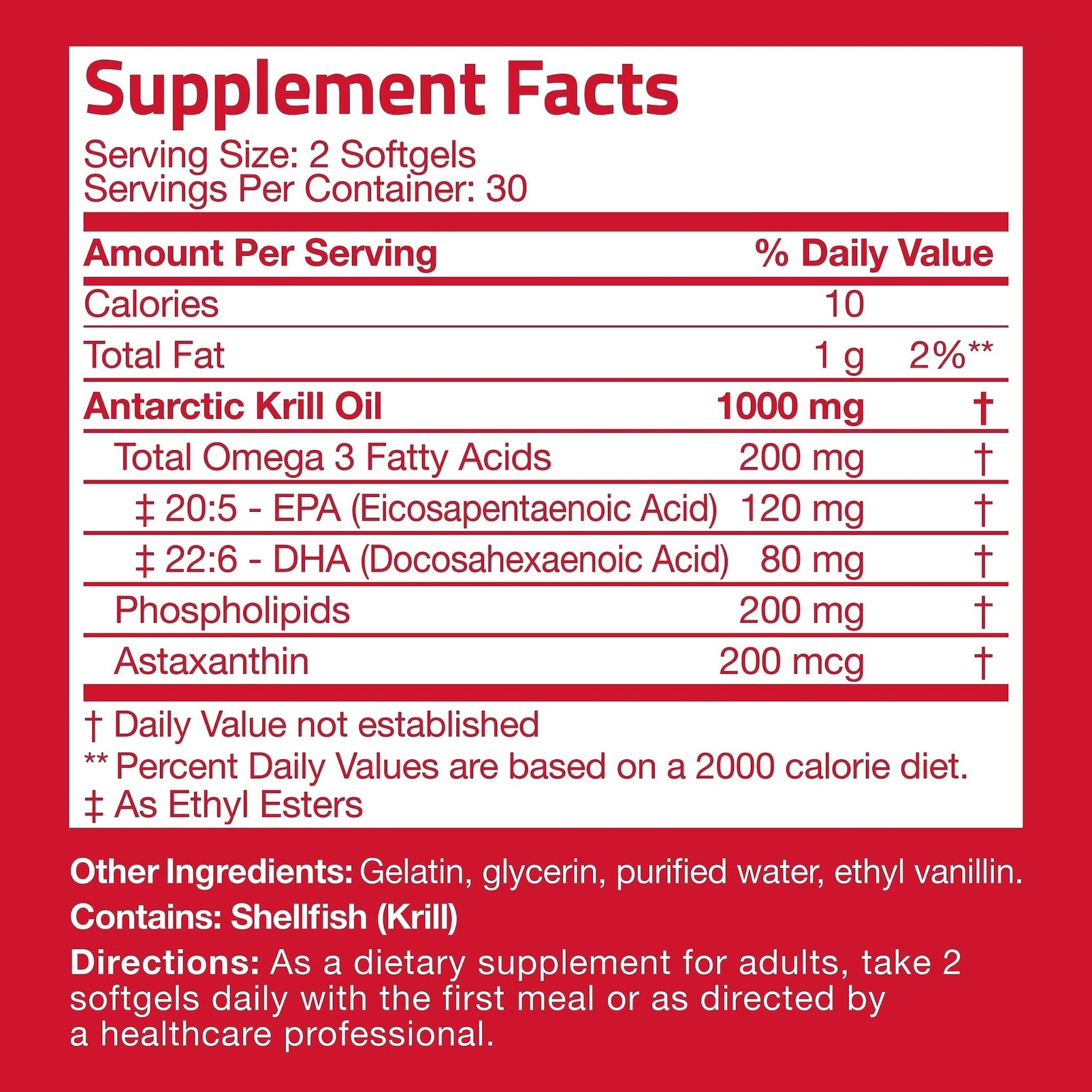 Bronson Antarctic Krill Oil 1000 mg with Omega-3s EPA, DHA, Astaxanthin - Maple Wellness Supplements