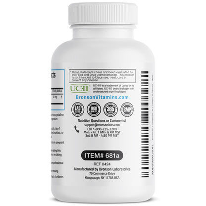 Bronson UC-II Type II Collagen with Undenatured Type II Collagen, 30 Capsules - Maple Wellness Supplements