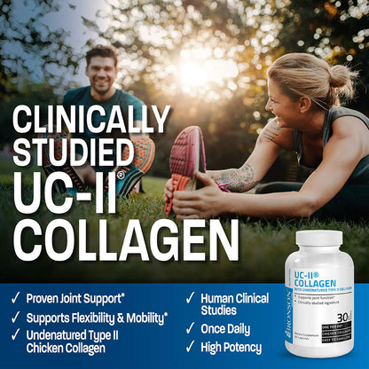 Bronson UC-II Type II Collagen with Undenatured Type II Collagen, 30 Capsules - Maple Wellness Supplements