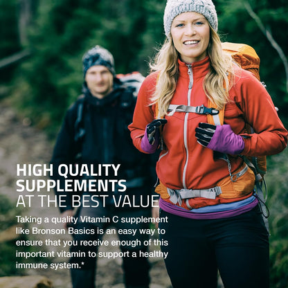 Bronson Vitamin C 500 MG Supports a Healthy Immune System & Antioxidant Protection, Non-GMO, 250 Vegetarian Tablets - Maple Wellness Supplements