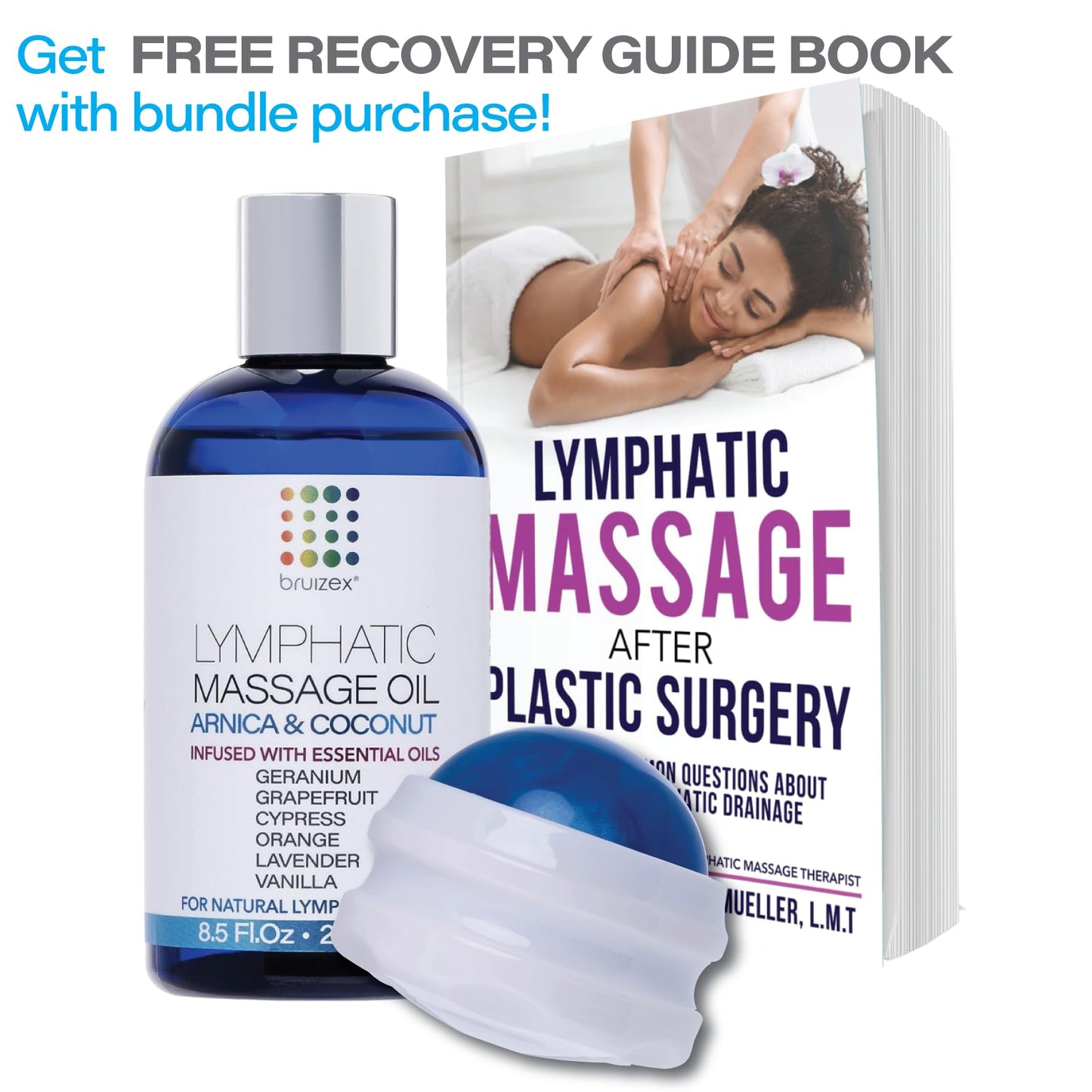 Bruizex Lymphatic Drainage Massager, Massage Roller Ball, Fibro Body Roller for Fibrosis Treatment, Liposuction, 360 Lipo, Tummy Tuck & BBL Post Surgery Recovery - Maple Wellness Supplements