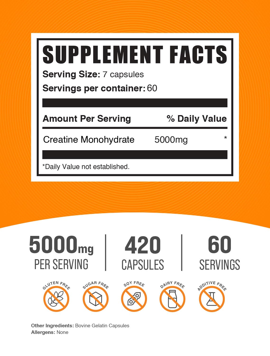 BULKSUPPLEMENTS.COM Creatine Monohydrate Capsules - Micronized Creatine Monohyd - Maple Wellness Supplements
