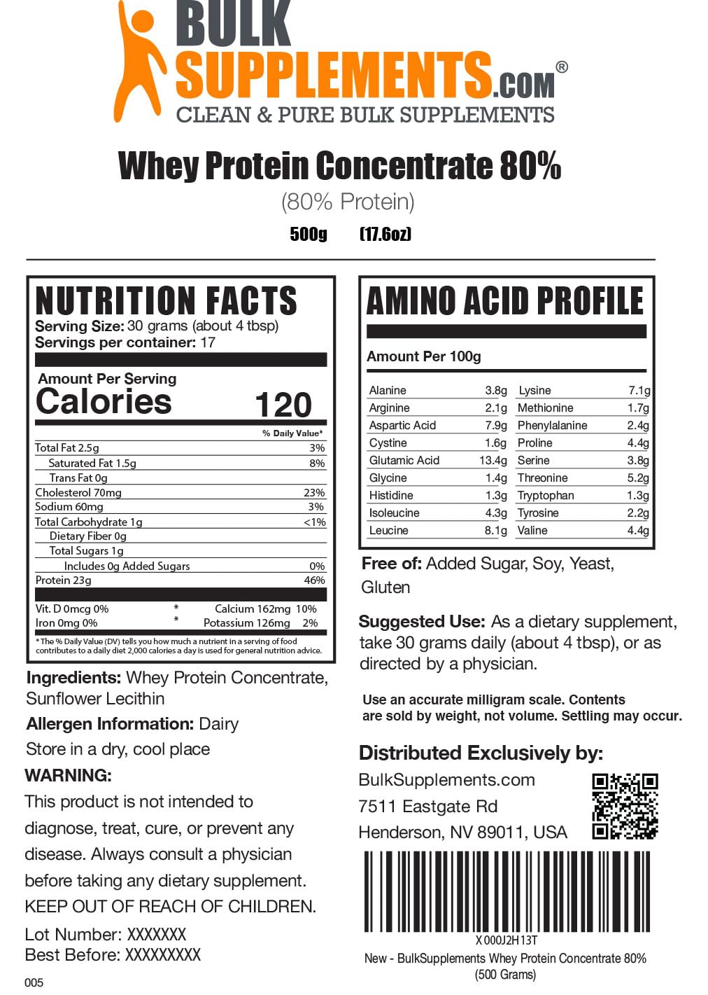BULKSUPPLEMENTS.COM Whey Protein Concentrate Powder - Protein Powder Unflavored - Maple Wellness Supplements