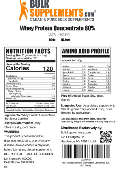 BULKSUPPLEMENTS.COM Whey Protein Concentrate Powder - Protein Powder Unflavored - Maple Wellness Supplements