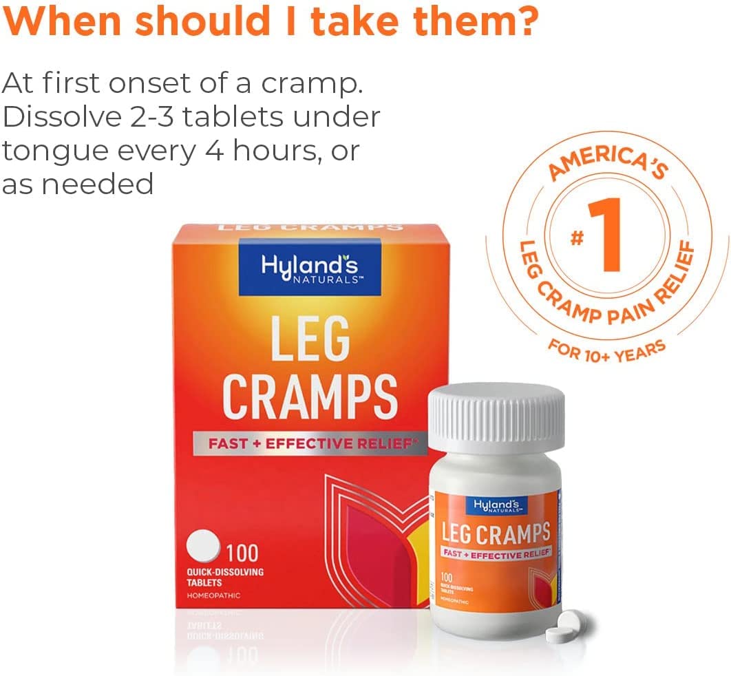 Bundle of Hyland's Leg Cramps Ointment, Arnica Pain Relief Gel, Natural Relief of Calf, Leg and Foot Cramp, 2.5 oz and Leg Cramp Tablets, 100 Count - Maple Wellness Supplements