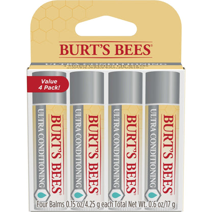 Burt's Bees Easter Basket Stuffers, Balm Bouquet Lip Balm Set, Original Beeswax, Vanilla Bean, Cucumber Mint, Coconut & Pear Pack, Natural Origin Lip Treatment, 4 Tubes, 0.15 oz. - Maple Wellness Supplements