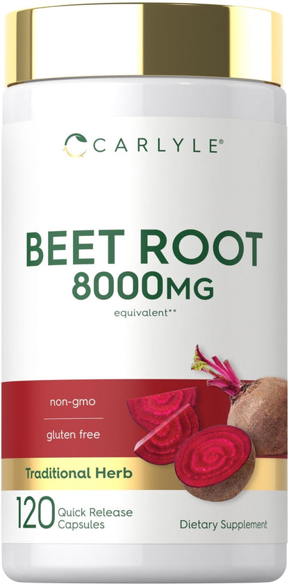 Carlyle Beet Root Capsules | 120 Count | Quick Release Capsules | Non-GMO and Gluten Free Supplement - Maple Wellness Supplements