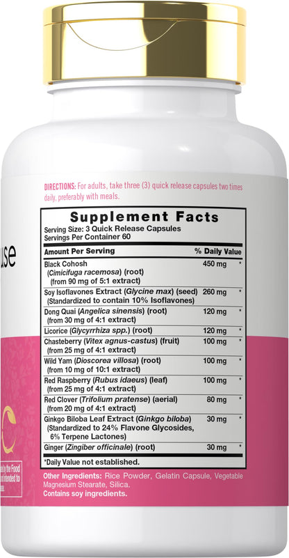 Carlyle Menopause Supplement for Women | 180 Capsules | Helps with Hot Flashes and Night Sweats | Non-GMO, Gluten Free Menopause Support - Maple Wellness Supplements