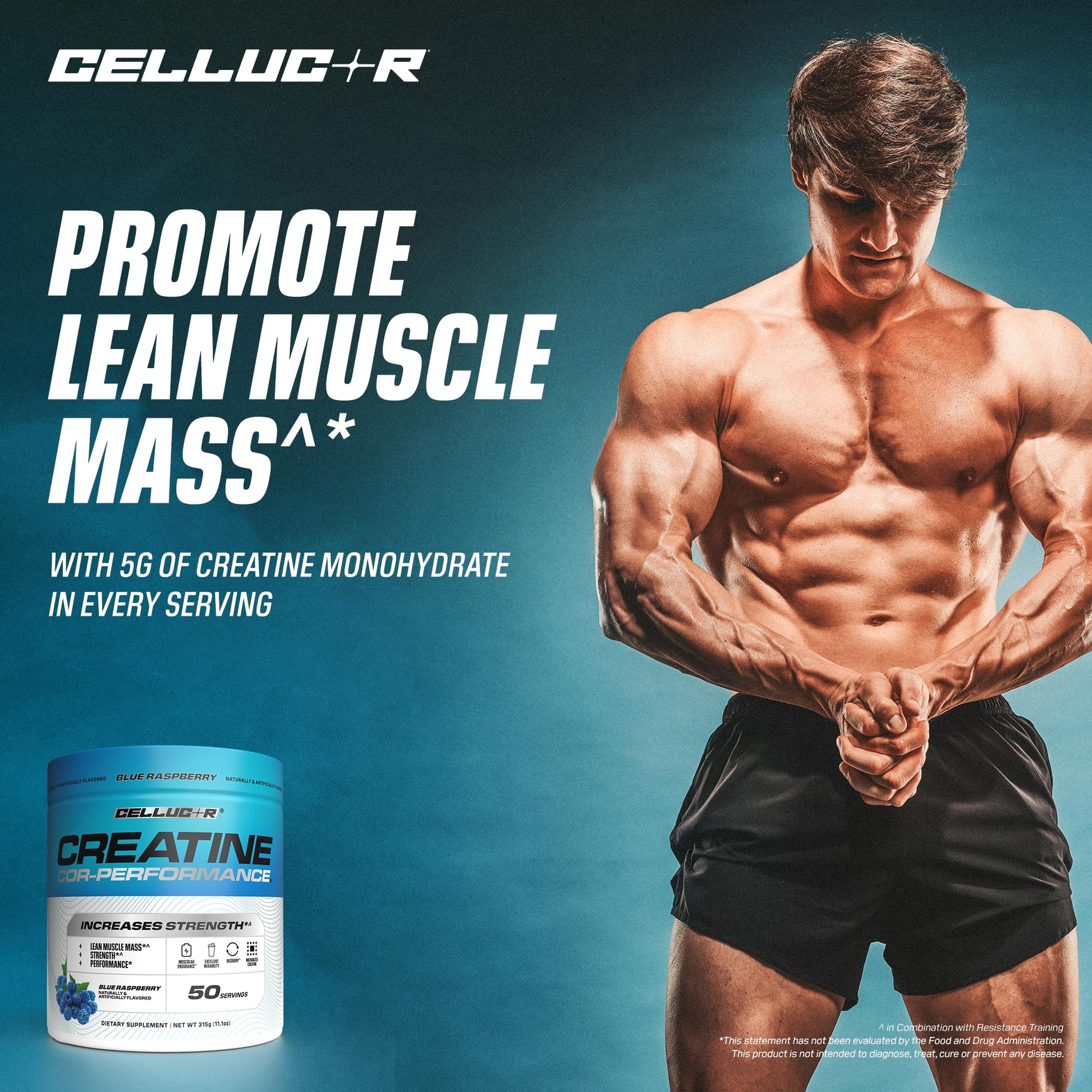 Cellucor Creatine Powder, Blue Raspberry Flavor - Increases Strength, Lean Muscle Mass & Endurance, Micronized Creatine for Fast Absorption - Maple Wellness Supplements