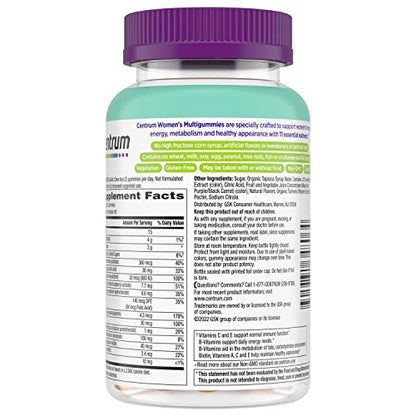 Centrum Women’s Multivitamin Gummies, Immune, Energy, Healthy Appearance Support, 100 Count, 50 Day Supply - Maple Wellness Supplements
