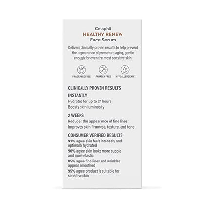 Cetaphil Healthy Renew Anti Aging Face Serum 1 Oz, Retinol Alternative Serum for Face with Niacinamide & Peptides - Maple Wellness Supplements