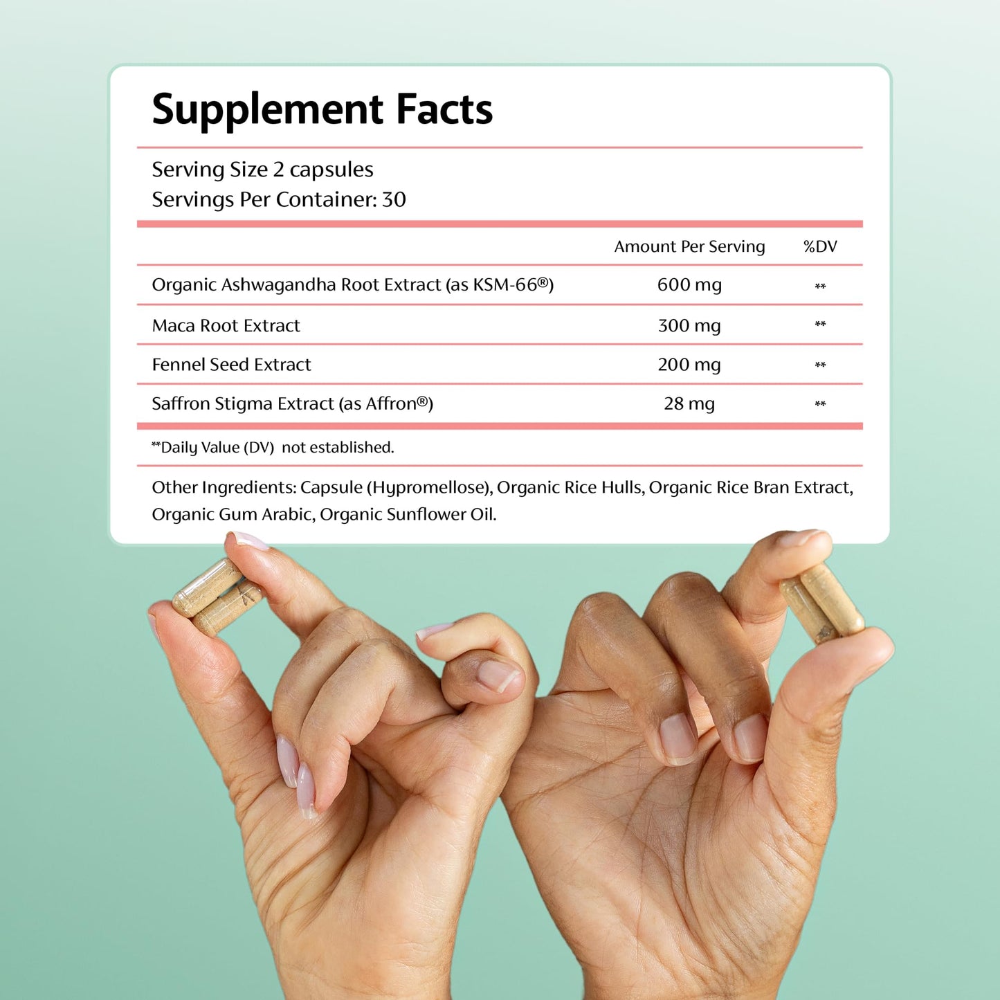 Chaly Menopause Supplements for Women with Ashwagandha KSM 66 and Saffron | Hot Flash, Bloating, Libido, Vaginal Dryness, Stress, and Mood Support Supplement | Menopause Relief Supplements | 60 Count - Maple Wellness Supplements
