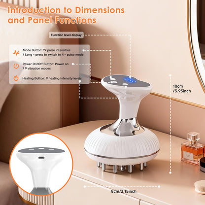 Choufaly Lymphatic Drainage Massager & Anti Cellulite Massage Tool, Helps Reduce Stretch Marks & Cellulite, for Legs, Arms & Belly, Body Sculpting Machine with Microcurrent & Light & Heat & Vibration - Maple Wellness Supplements