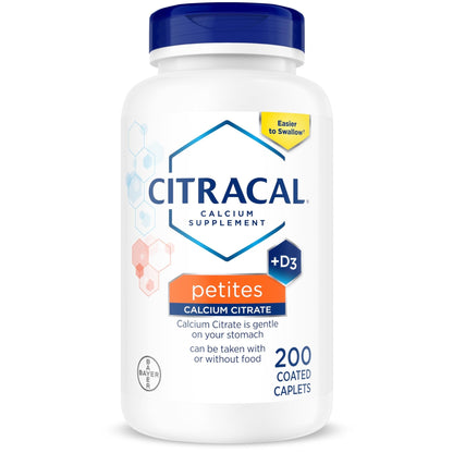 Citracal Petites, 400 mg Calcium Citrate, Easily Absorbed and Highly Soluble with 12.5 mcg - Maple Wellness Supplements