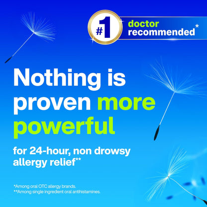 Claritin Allergy Medicine for Adults, 24-Hour Non-Drowsy Loratadine 10mg Pills, Antihistamine, 100 Tablets - Maple Wellness Supplements