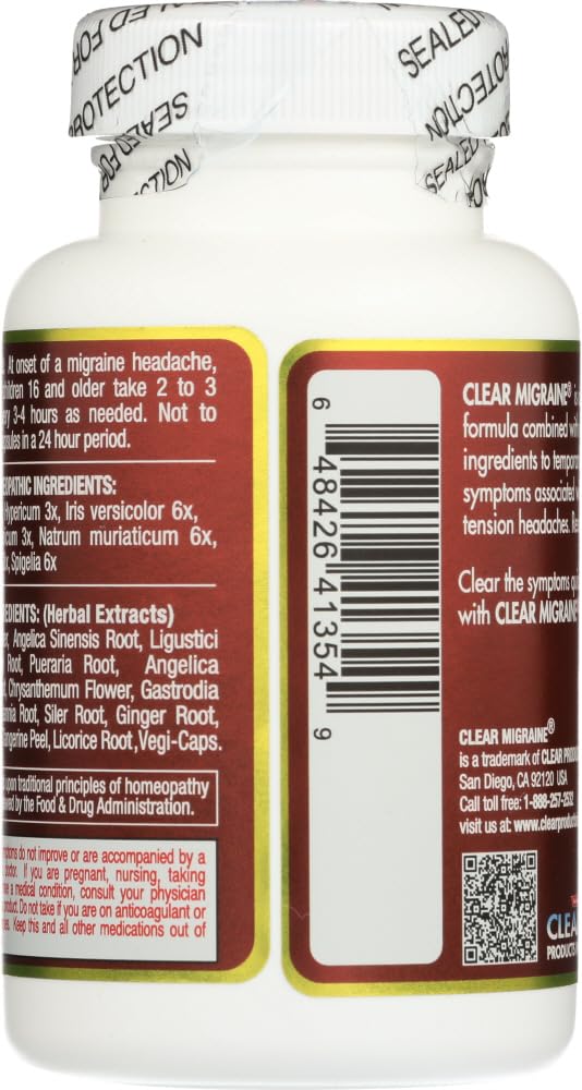 Clear Migraine Clear Products 60 Caps - Maple Wellness Supplements