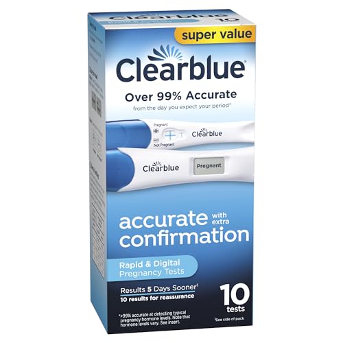 Clearblue Pregnancy Test Combo Pack, 10ct - Digital with Smart Countdown & Rapid - Maple Wellness Supplements