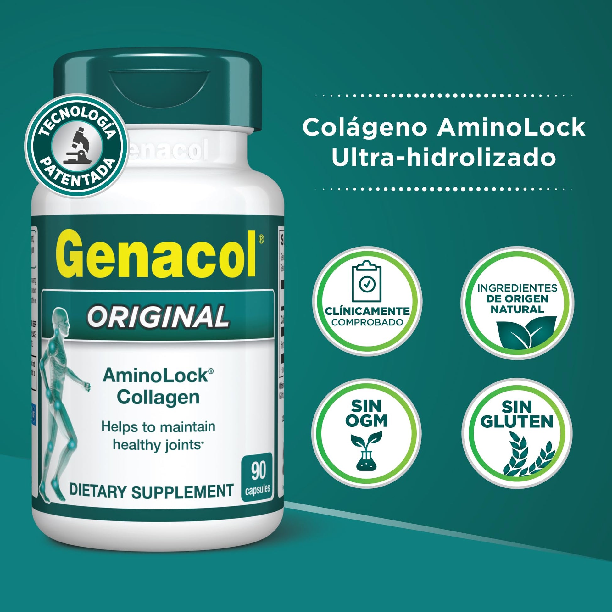 Collagen Peptides Joint Supplements for Men & Women by Genacol | Exclusive Hydrolyzed Collagen Pills | Helps Maintain Healthy Joints | Colageno Hidrolizado | Genacol Original 180 Capsules - Maple Wellness Supplements