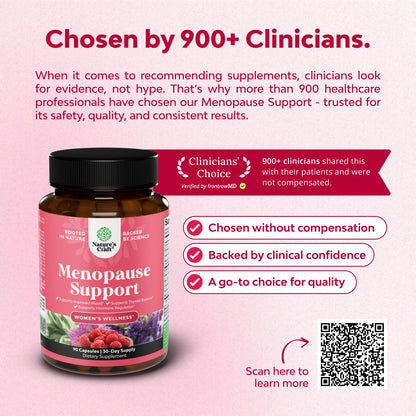 Complete Herbal Menopause Supplement for Women - Multibenefit Menopause Ease Hormone Balance for Women for Night Sweats Mood and More with Dong Quai Vitex Chaste Berry and Black Cohosh - 90 Count - Maple Wellness Supplements