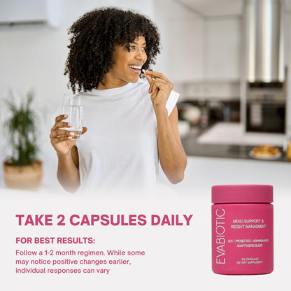 Complete Menopause Vitamins - Ashwaghanda, Probiotics, ACV for Weight Management, Hot Flashes, Night Sweats, Bloat, Hormone Balance - Vegan 60 Caps Menopause Supplements for Women Non-GMO - Maple Wellness Supplements