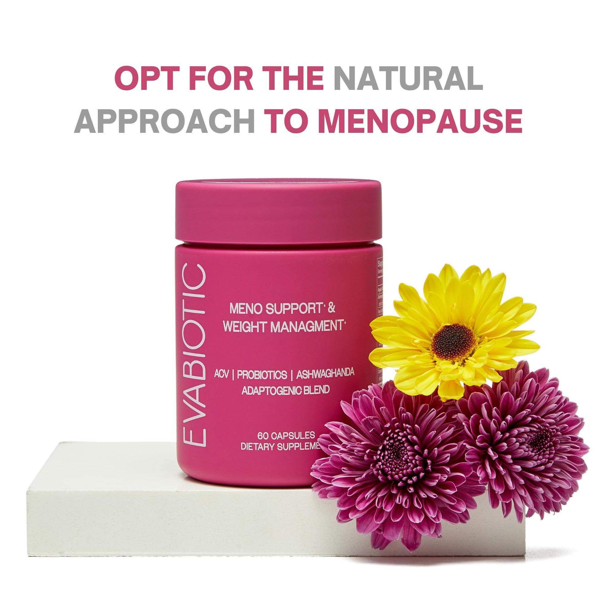 Complete Menopause Vitamins - Ashwaghanda, Probiotics, ACV for Weight Management, Hot Flashes, Night Sweats, Bloat, Hormone Balance - Vegan 60 Caps Menopause Supplements for Women Non-GMO - Maple Wellness Supplements