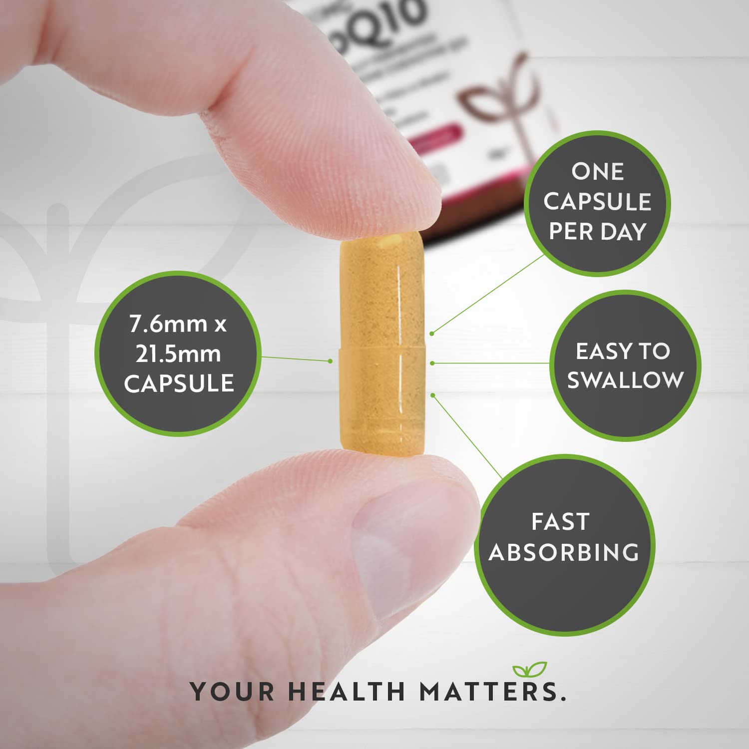 CoQ10 200mg - 120 Vegan Capsules of High Strength Co Enzyme Q10 (4 Months Supply) - Maple Wellness Supplements