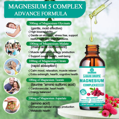 Cortisol Detox for Women & Men w. Super Calm 16-in-1 Magnesium, Theanine, Ashwagandha, St Johns Wort, Lemon Balm, Cortisol Wellness Liquid Drops for Balanced Cortisol, Harmone Balanced & Relaxation - Maple Wellness Supplements