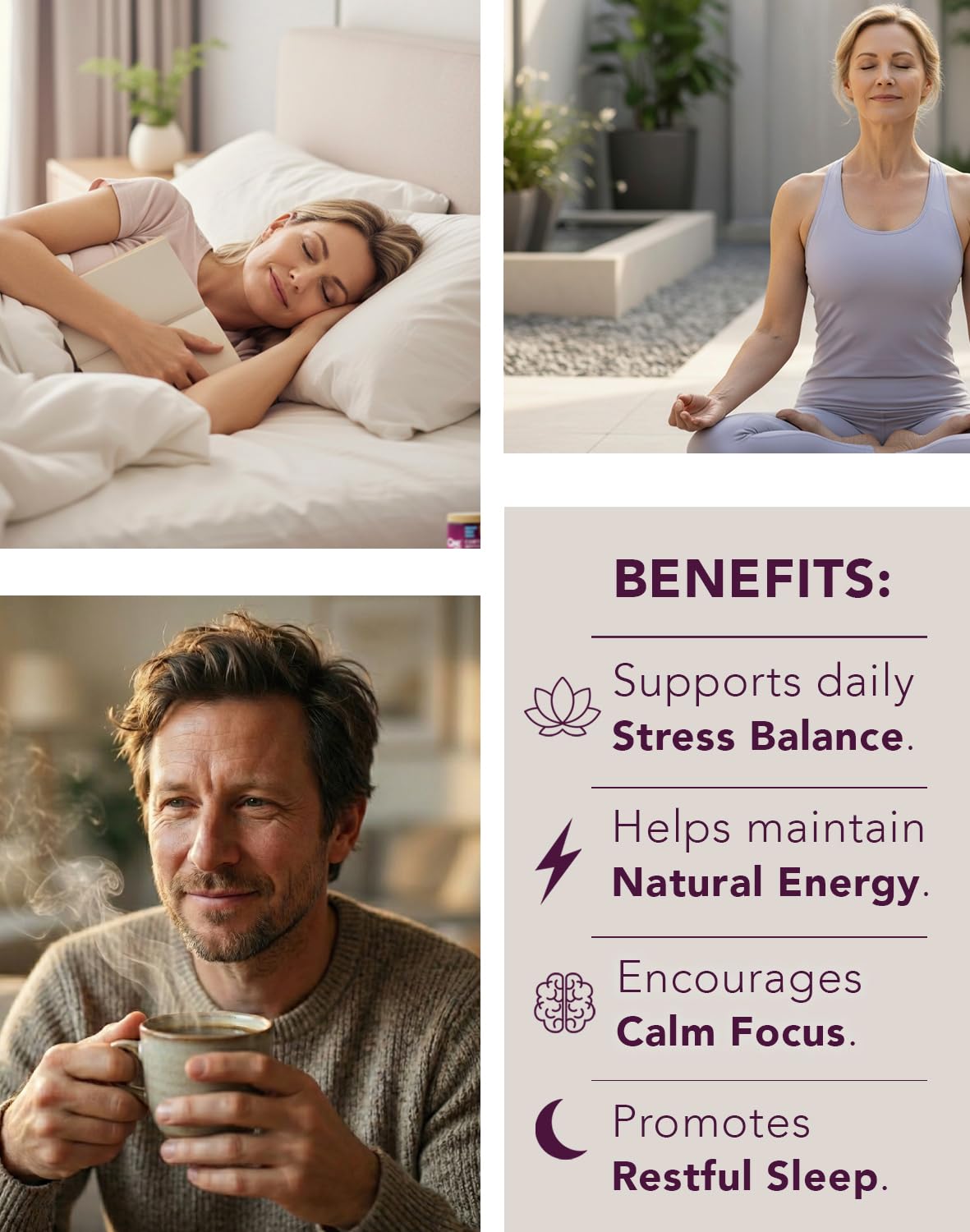Cortisol Manager – Adrenal Support Supplement for Women & Men – Natural Stress Relief, Calm & Sleep Support – Cortisol Reducer with Ashwagandha, Magnesium, L-Theanine & Rhodiola – 90 Vegan Capsules - Maple Wellness Supplements