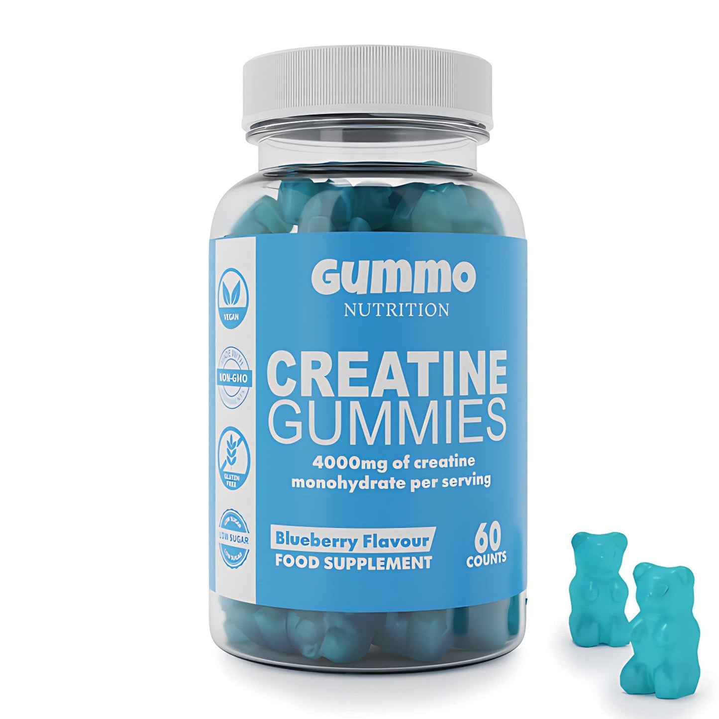 Creatine Monohydrate Gummies 4000mg for Men & Women - 60 Chewable Creatine - Maple Wellness Supplements