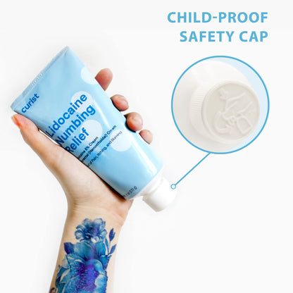Curist 5% Lidocaine Numbing Cream - 6 oz (170 g) XL Tube - Soothing Numbing Cream for Temporary Discomfort, Itching, and Burning from Hemorrhoids Lidocaine 5% (1 Pack - 6 oz Tube) - Maple Wellness Supplements
