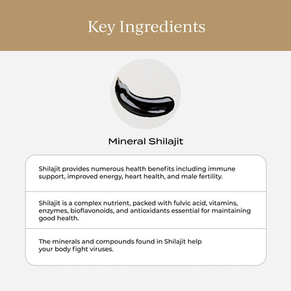 CYMBIOTIKA Pure Himalayan Shilajit Resin 500mg - 84+ Trace Minerals, High Potency with Elemental Gold & Fulvic Acid - for Energy, Focus, Immune & Digestive Support - Authentic Shilajit Resin - Maple Wellness Supplements