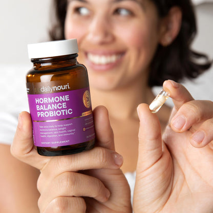 Daily Nouri Hormone Balance Probiotics for Women | Hormone Balance for Women | PMS, Hormonal Acne, & Bloating Support - Maple Wellness Supplements