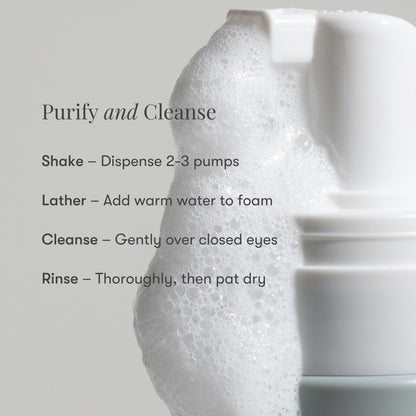 Daily Practice Dr. B Purifying Foam Cleanser - Gentle Eyelid Cleanser & Eyelash Wash for Sensitive & Dry Eyes, Blepharitis Treatment - Ophthalmologist-Created, Paraben/Phthalate/SLS-Free - 2.7 fl oz - Maple Wellness Supplements