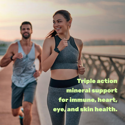 Deal Supplement Zinc 50mg with Selenium + Copper, 240 Capsules, 8 Month Supply, 3 in 1 Mineral Formula, Zinc Picolinate Complex Supplement - Maple Wellness Supplements