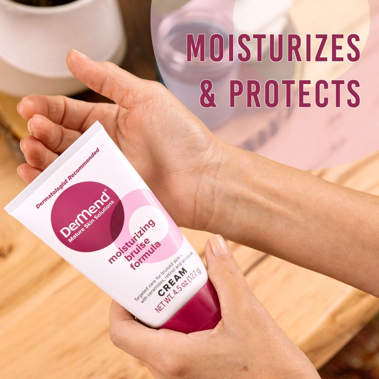 Dermend Arnica Bruise Cream with Vitamin K - Moisturizer for Bruising on Arms, Legs & Hands - 4.5 Oz - Maple Wellness Supplements